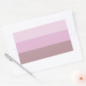 Paarse roze gestreept ombre rechthoekige sticker (Envelop)
