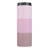 Paarse roze gestreept ombre thermosbeker (Achterkant)