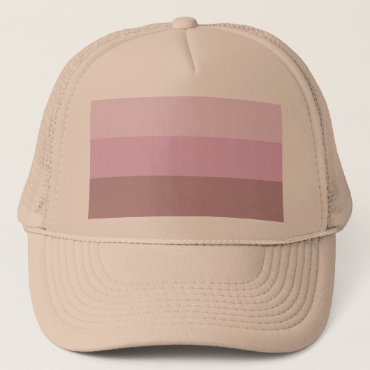 Paarse Roze Gestreepte Ombre Trucker Pet (Voorkant)