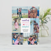 Paarse Roze Gezocht Gekozen Geliefde geadopteerde  Aankondiging (Staand voorkant)