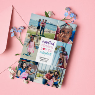 Paarse Roze Gezocht Gekozen Geliefde geadopteerde  Aankondiging