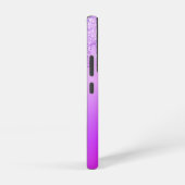 Paarse Roze Glitter Aangepaste Tekst Jouw namen Samsung Galaxy Hoesje (Rechterkant)