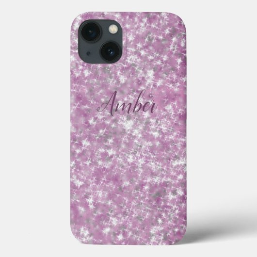 Paarse Roze Glitter Elegante Persoonlijke Case-Mate iPhone Case (Achterkant)