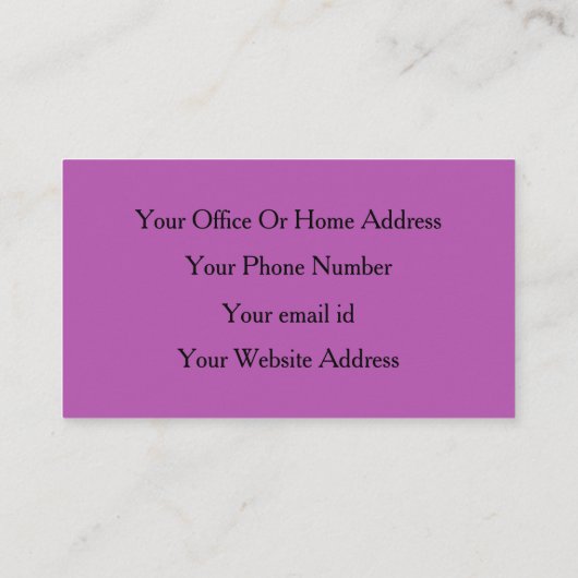 Paarse Roze Glitter Haar Salon Spa Boutique Visitekaartje (Achterkant)