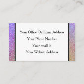 Paarse Roze Glitter Hair Salon Spa Boutique Cool Visitekaartje (Achterkant)