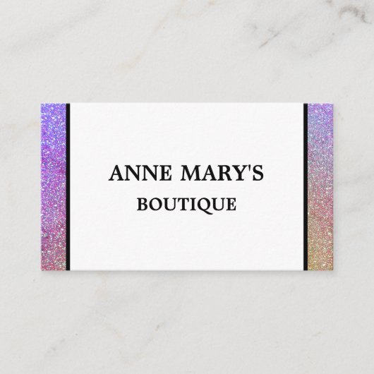 Paarse Roze Glitter Hair Salon Spa Boutique Cool Visitekaartje (Voorkant)