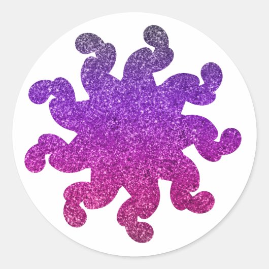 Paarse & Roze Glitter Mandala Stickers (Voorkant)