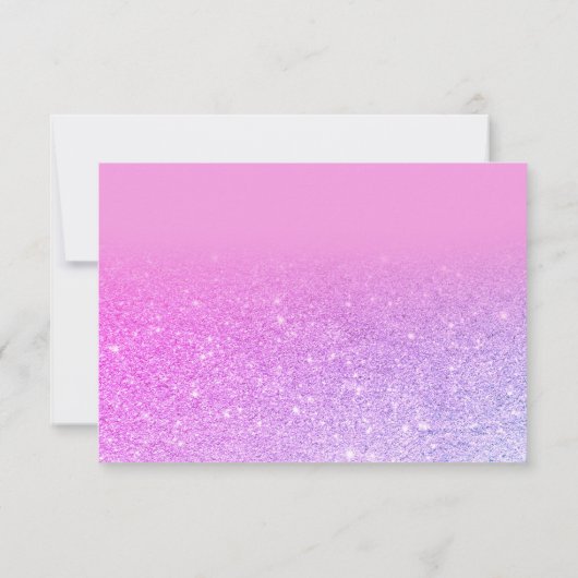 Paarse roze glitter ombre sparkle script bedankt j (Achterkant)