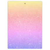 Paarse Roze Glitter & Sparkle Monogram School Klembord (Achterkant)