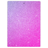 Paarse Roze Glitter & Sparkle Monogram School Klembord (Achterkant)