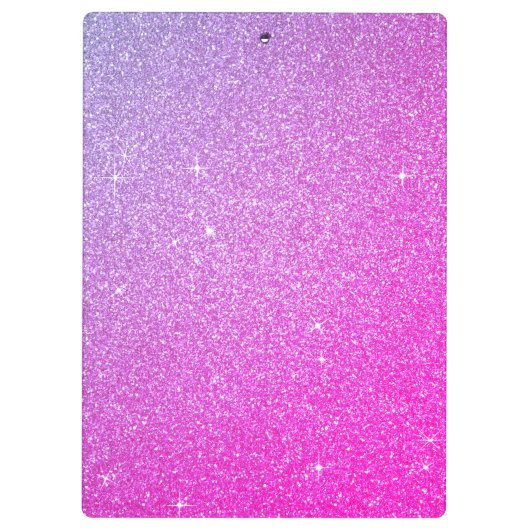 Paarse Roze Glitter & Sparkle Monogram School Klembord (Achterkant)