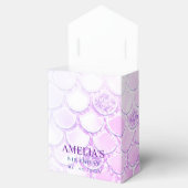 Paarse Roze Glitter Zeemeermin Staart Verjaardag Bedankdoosjes (Geopend)