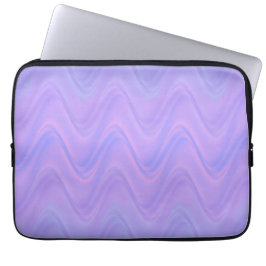 Paarse Roze Golvende Lijnen Patroon Laptop Sleeve