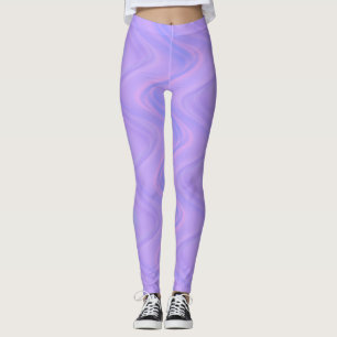 Paarse Roze Golvende Lijnen Patroon Leggings