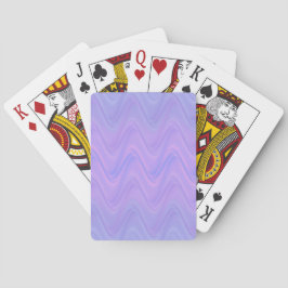 Paarse Roze Golvende Lijnen Patroon Pokerkaarten