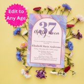 Paarse roze gouden agaat verjaardag voor haar kaart