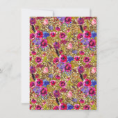 Paarse Roze Gouden Eenhoorn Baby Douche Uitnodigin Kaart (Achterkant)