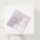 Paarse Roze Gouden Elegante Jurk Bruidsbegeleiding Bedankjes Labels (In situ)