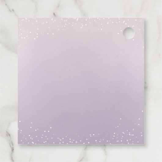 Paarse Roze Gouden Elegante Jurk Bruidsbegeleiding Bedankjes Labels (Achterkant)