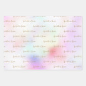 Paarse Roze Gouden Glitter Dream Shine Sparkle Inpakpapier Vel (Voorkant 3)