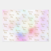 Paarse Roze Gouden Glitter Dream Shine Sparkle Inpakpapier Vel (Voorkant 2)