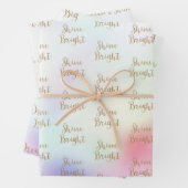 Paarse Roze Gouden Glitter Dream Shine Sparkle Inpakpapier Vel (In situ)