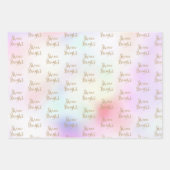 Paarse Roze Gouden Glitter Dream Shine Sparkle Inpakpapier Vel (Voorkant)