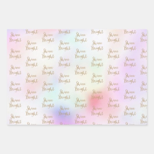 Paarse Roze Gouden Glitter Dream Shine Sparkle Inpakpapier Vel (Voorkant)