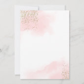 Paarse & Roze Gouden Vlinder Kust Baby shower Kaart (Achterkant)