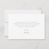 Paarse Roze Gouden Vlinder Meisje Baby shower Bedankkaart (Achterkant)