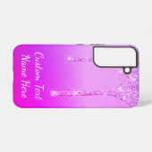 Paarse roze goudfilter Aangepaste tekstnaam Samsung Galaxy Hoesje (Achterkant horizontaal)
