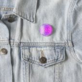 Paarse roze goudglitter - Jouw tekst Ronde Button 3,2 Cm (In situ)