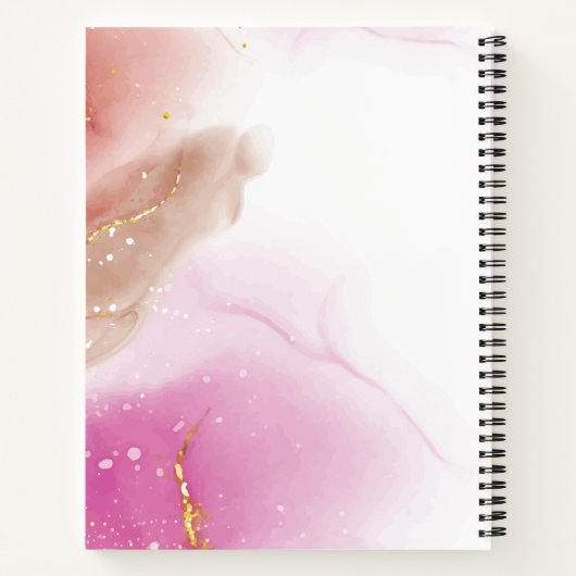 Paarse roze goudinkt, speciaal voor leesson Notiti Notitieboek (Achterkant)