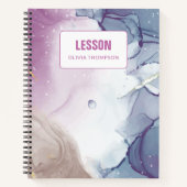 Paarse roze goudinkt, speciaal voor leesson Notiti Notitieboek (Voorkant)