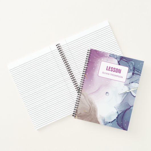 Paarse roze goudinkt, speciaal voor leesson Notiti Notitieboek (Binnen)