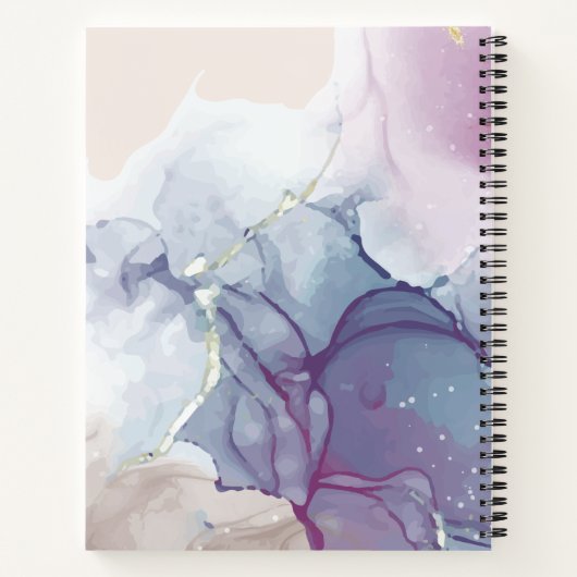 Paarse roze goudinkt, speciaal voor leesson Notiti Notitieboek (Achterkant)