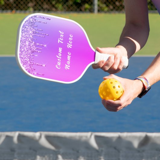 Paarse roze goudvlek op Pickleball Paddle (Insitu)
