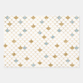 Paarse roze goudzout Glitter Mermaid Sparkle Inpakpapier Vel (Voorkant 3)