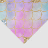 Paarse roze goudzout Glitter Mermaid Sparkle      Tissuepapier (Detail)