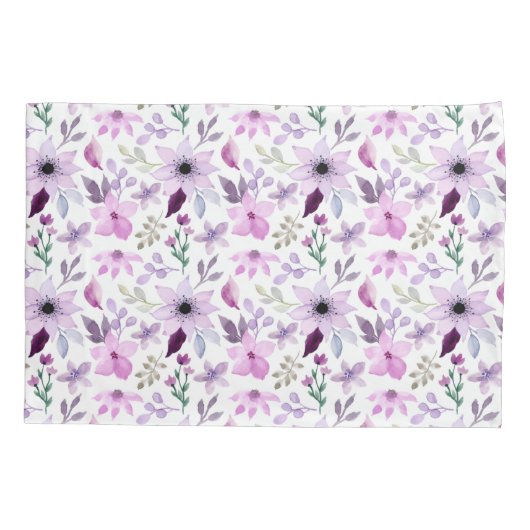 Paarse roze graankbloemen kussensloop (Achterkant)