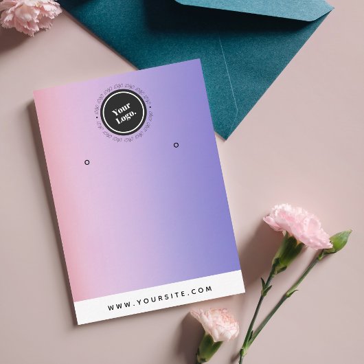 Paarse roze gradiënt voeg uw Logo die Vertoning ve Visitekaartje