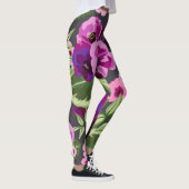 Paarse, roze, groene bloemige Leggings (Rechts)