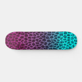 Paarse roze groene Cheetah Print Persoonlijk Skateboard (Horizontaal)