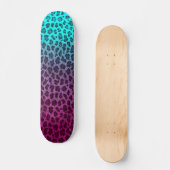 Paarse roze groene Cheetah Print Persoonlijk Skateboard (Voorkant)