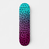 Paarse roze groene Cheetah Print Persoonlijk Skateboard (Voorkant)