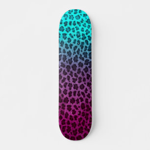 Paarse roze groene Cheetah Print Persoonlijk Skateboard