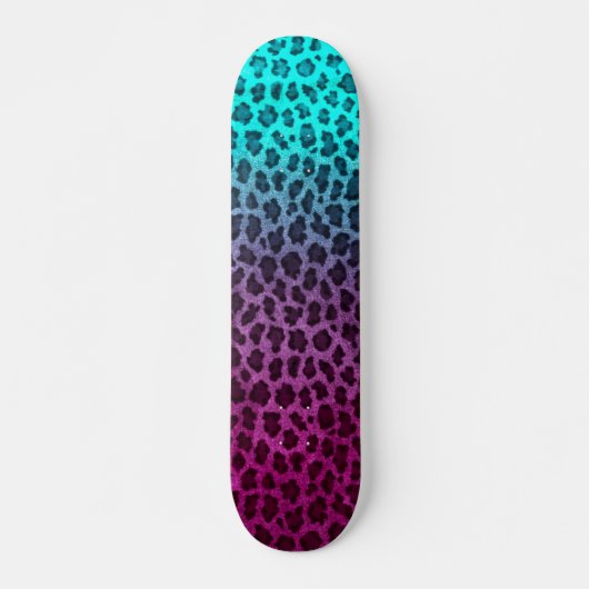 Paarse roze groene Cheetah Print Persoonlijk Skateboard (Voorkant)