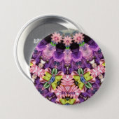~ Paarse roze groene gele ZWART ADRIANA~ Button (Voorkant /achterkant)