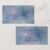 Paarse roze groene gemotteld Waterverf achtergrond Visitekaartje (Voorkant / Achterkant)