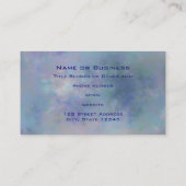 Paarse roze groene gemotteld Waterverf achtergrond Visitekaartje (Achterkant)